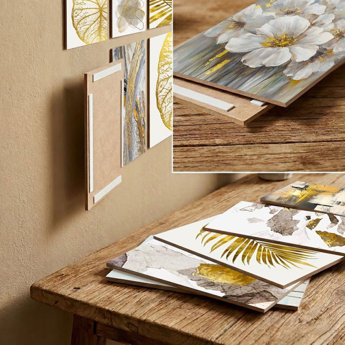 Wallity Conjunto de 9 Cuadros Decorativos MDF Multicolor